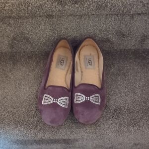 UGG Women's Violet Slippers with Rhinestone Bow
